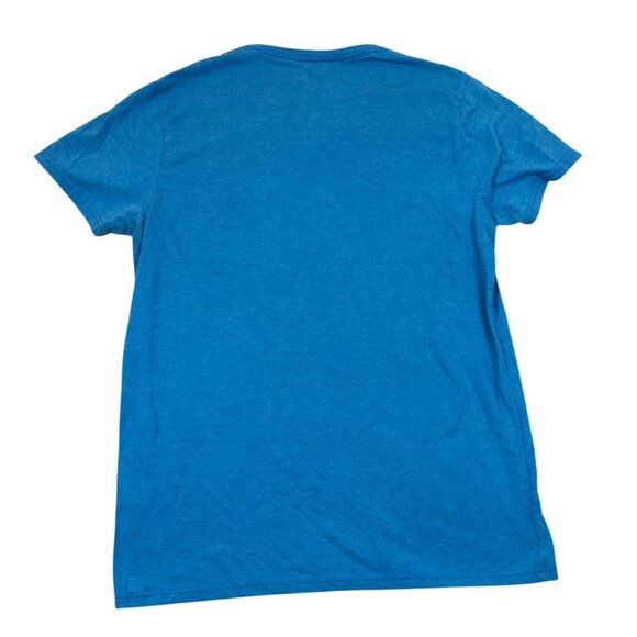 Oakley Men Slim Fit V-Neck T-Shirt Large Blue Short Sleeve Basic Pullover Casual - Picture 2 of 8